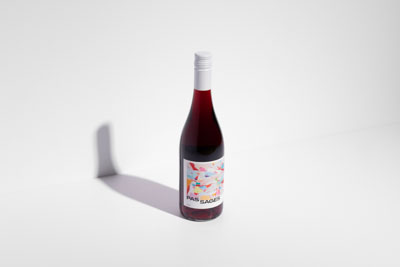 close-up of bottle label