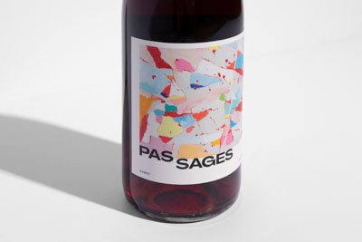 close-up of bottle label