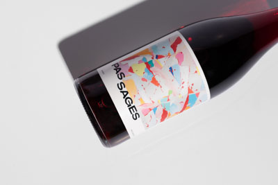 close-up of bottle label