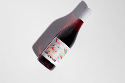 close-up of bottle label