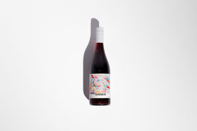 close-up of bottle label
