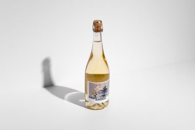 close-up of bottle label
