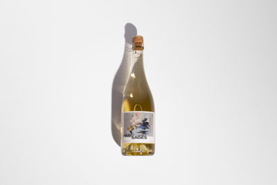 close-up of bottle label