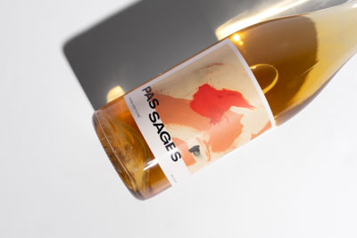 close-up of bottle label
