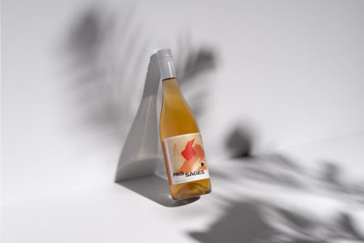 close-up of bottle label