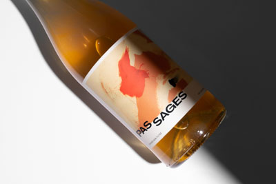 close-up of bottle label