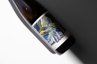 close-up of bottle label